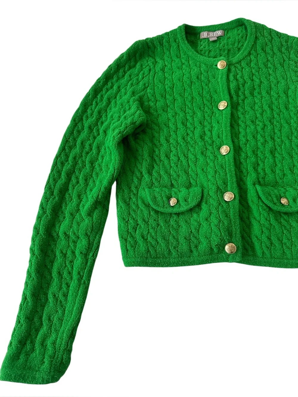 J.Crew Odette Cable-Knit Sweater Lady Jacket